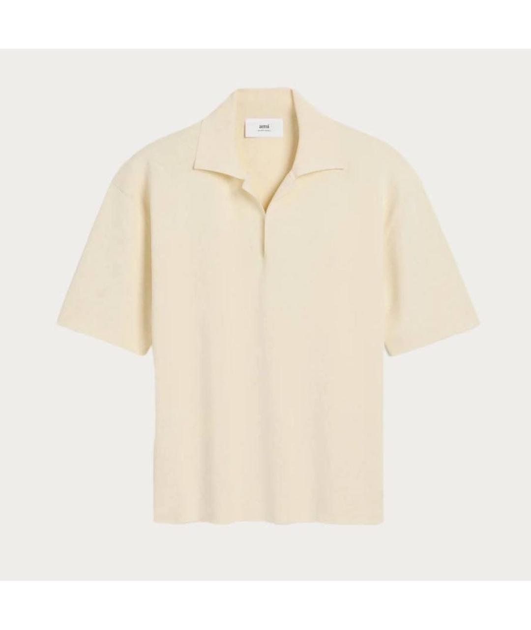 Ami Paris Бежевая вискозная футболка, фото 6