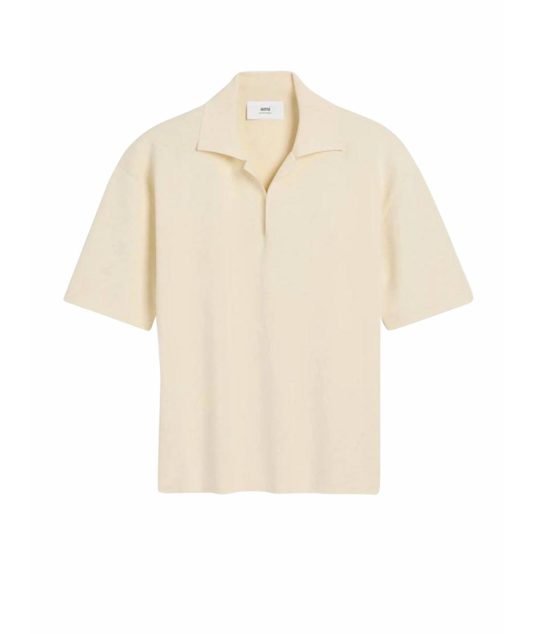 Ami Paris Бежевая вискозная футболка, фото 1