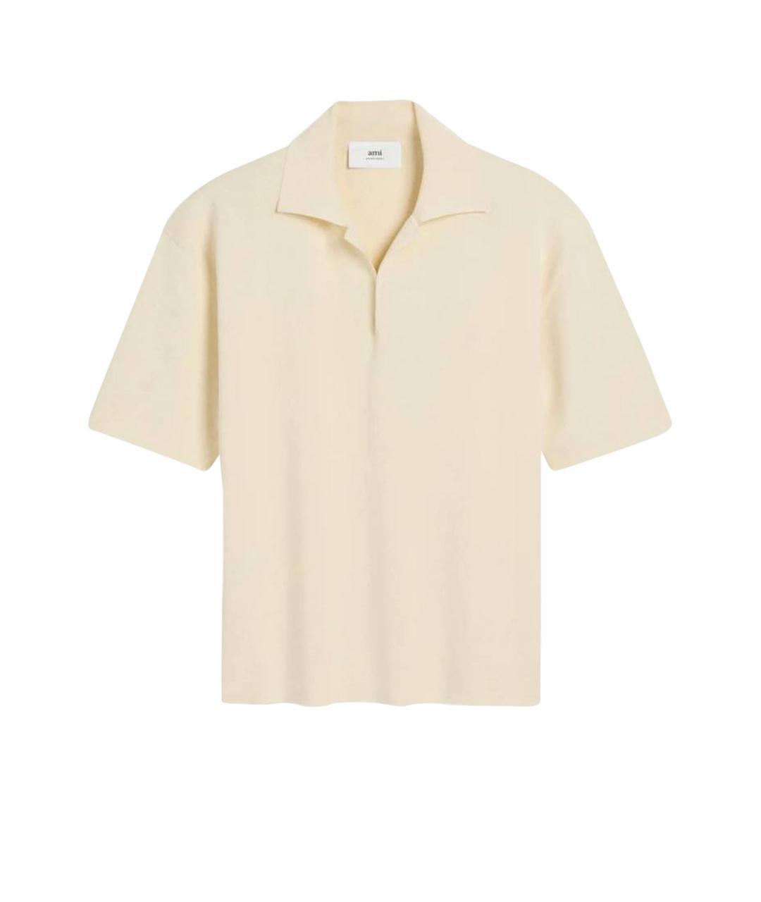 Ami Paris Бежевая вискозная футболка, фото 6