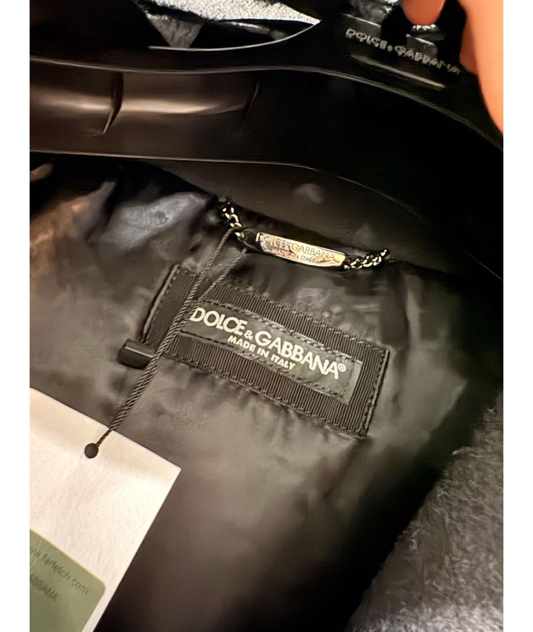 DOLCE&GABBANA Черное шерстяное пальто, фото 4