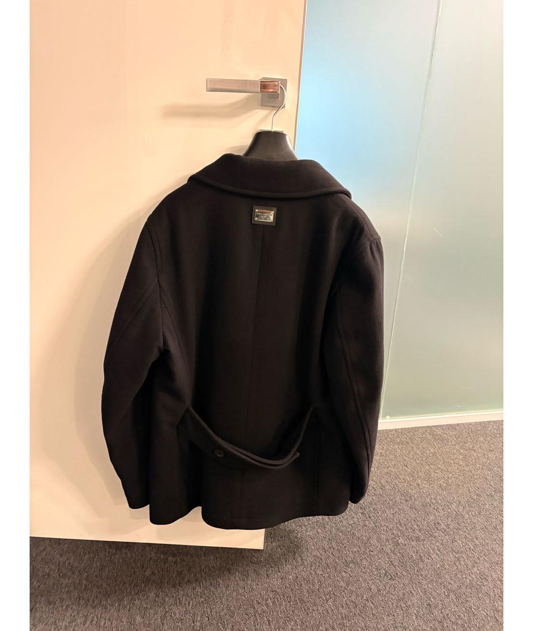 DOLCE&GABBANA Черное шерстяное пальто, фото 2