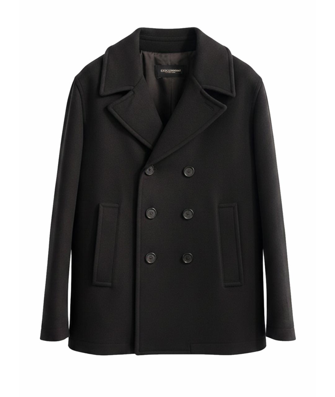 DOLCE&GABBANA Черное шерстяное пальто, фото 1