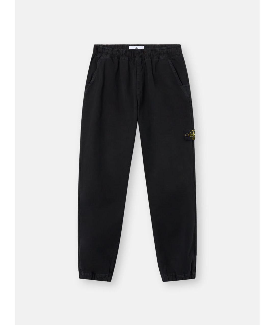 STONE ISLAND Черные хлопковые повседневные брюки, фото 6