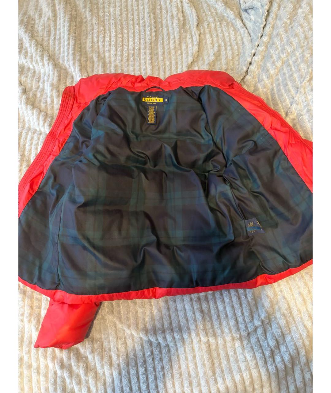 RALPH LAUREN Красная полиэстеровая куртка, фото 5