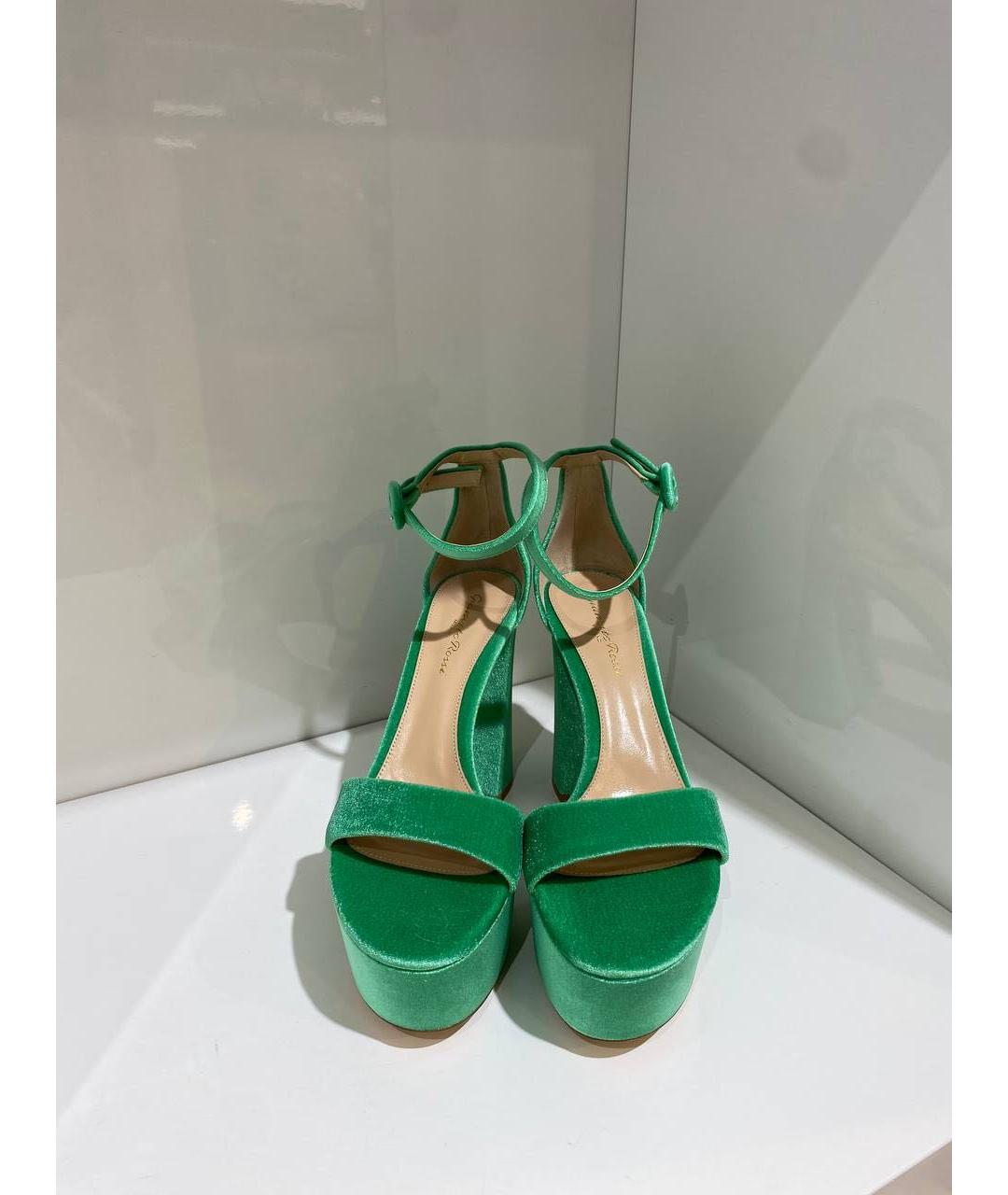 GIANVITO ROSSI Зеленые босоножки, фото 2