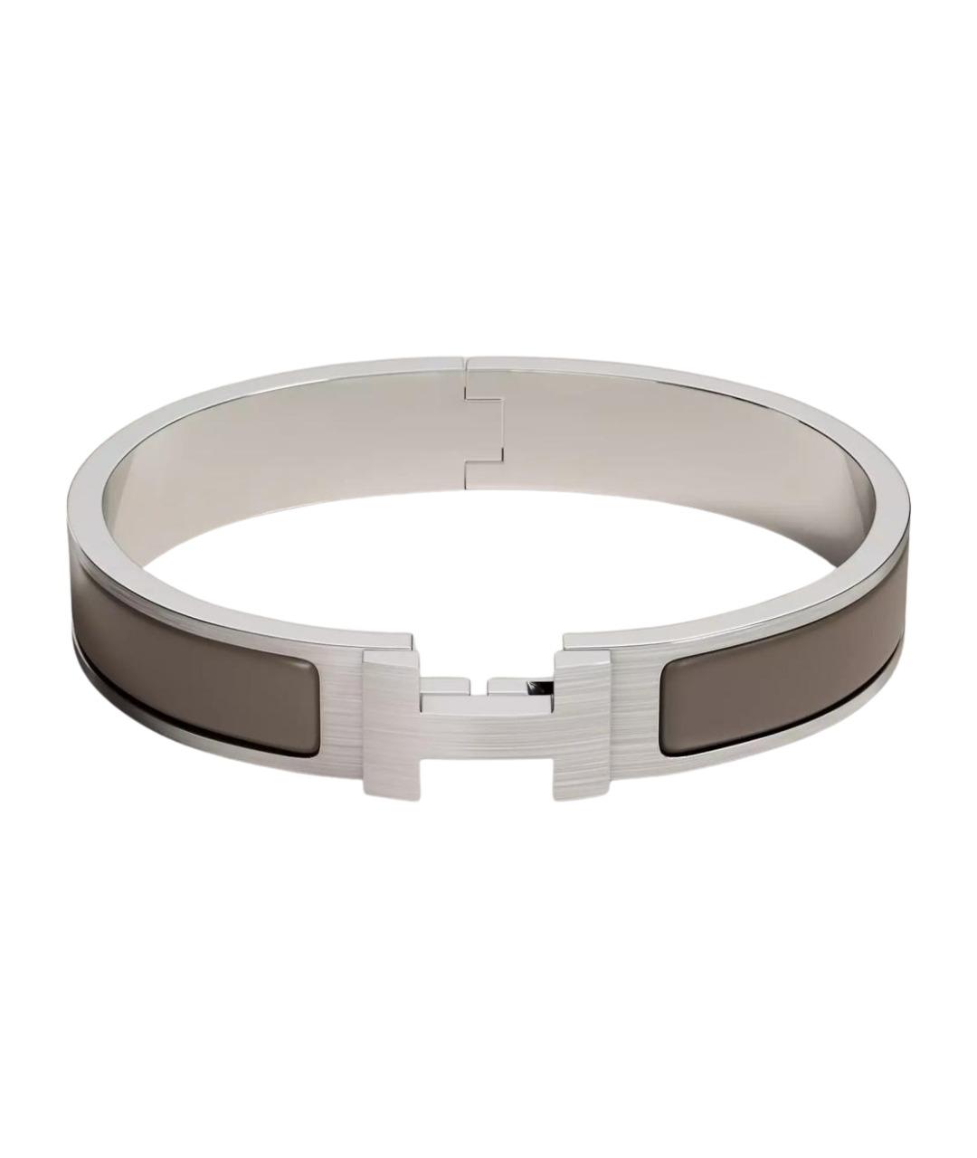 HERMES Серый металлический браслет, фото 1