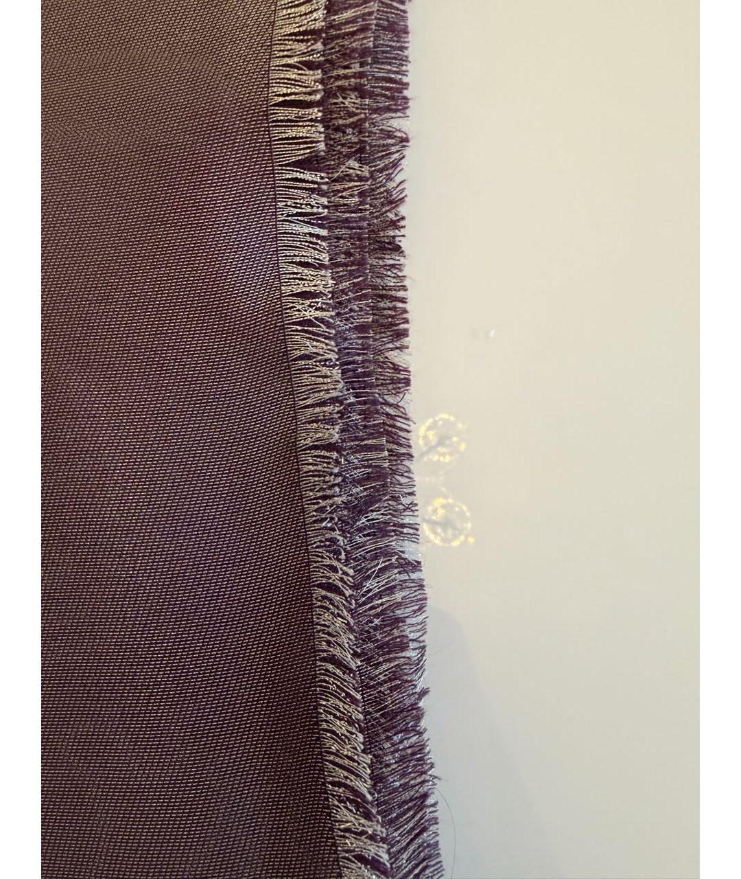 LOUIS VUITTON Фиолетовый шелковый платок, фото 6