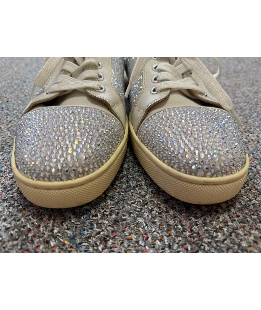 CHRISTIAN LOUBOUTIN Белые кожаные кеды, фото 2