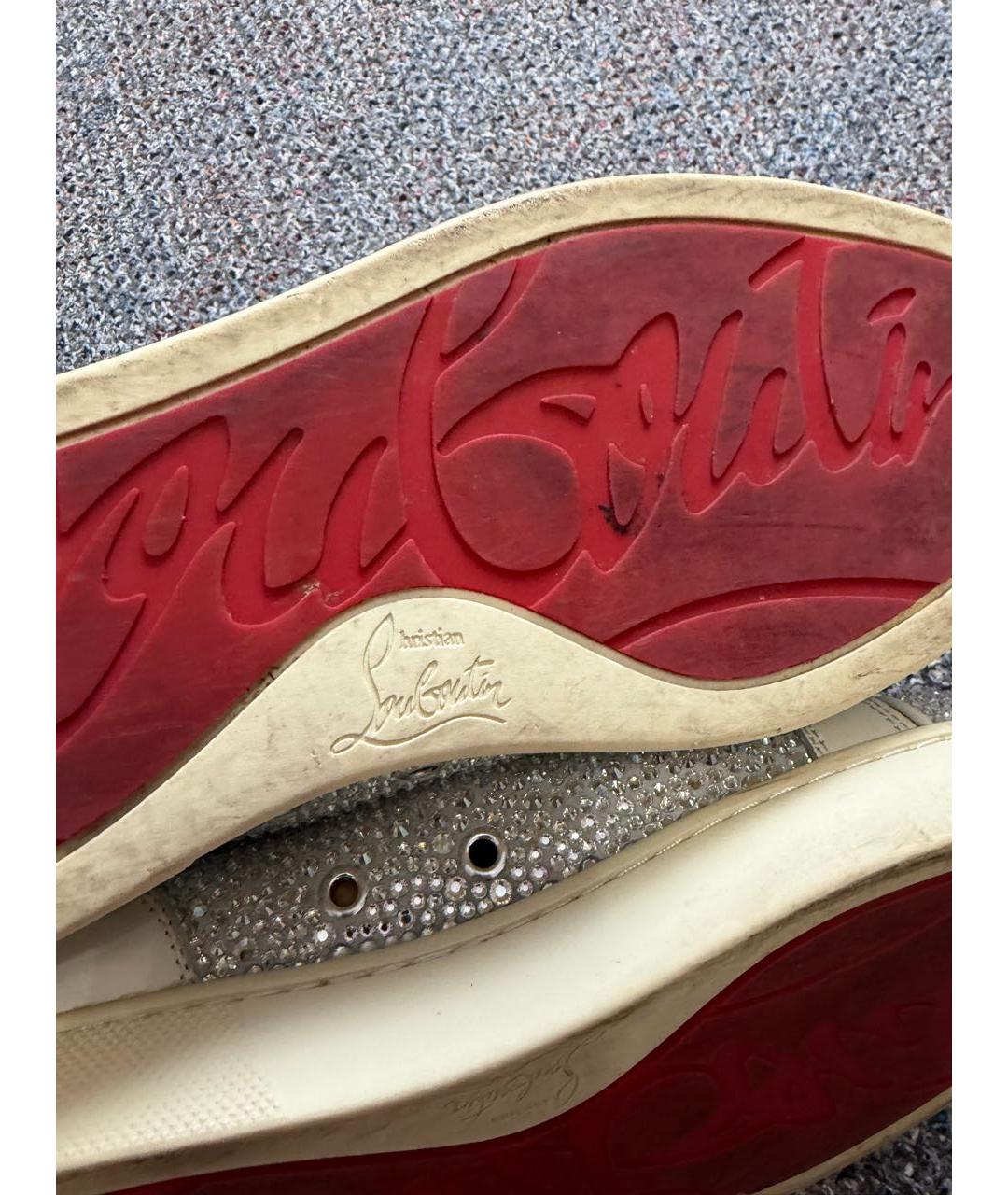 CHRISTIAN LOUBOUTIN Белые кожаные кеды, фото 6