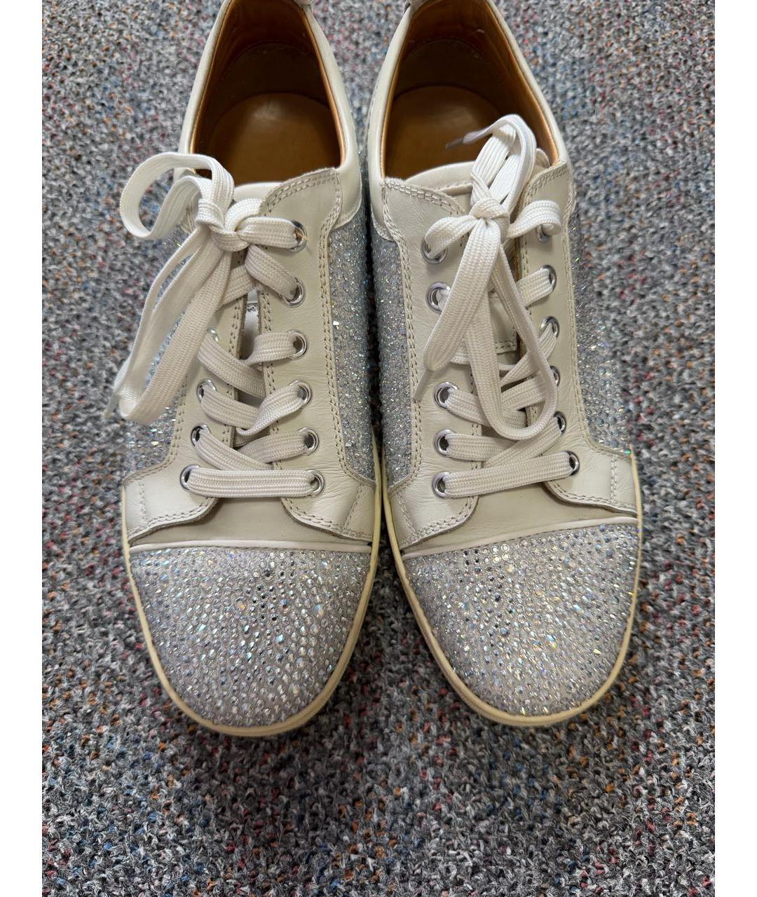 CHRISTIAN LOUBOUTIN Белые кожаные кеды, фото 7