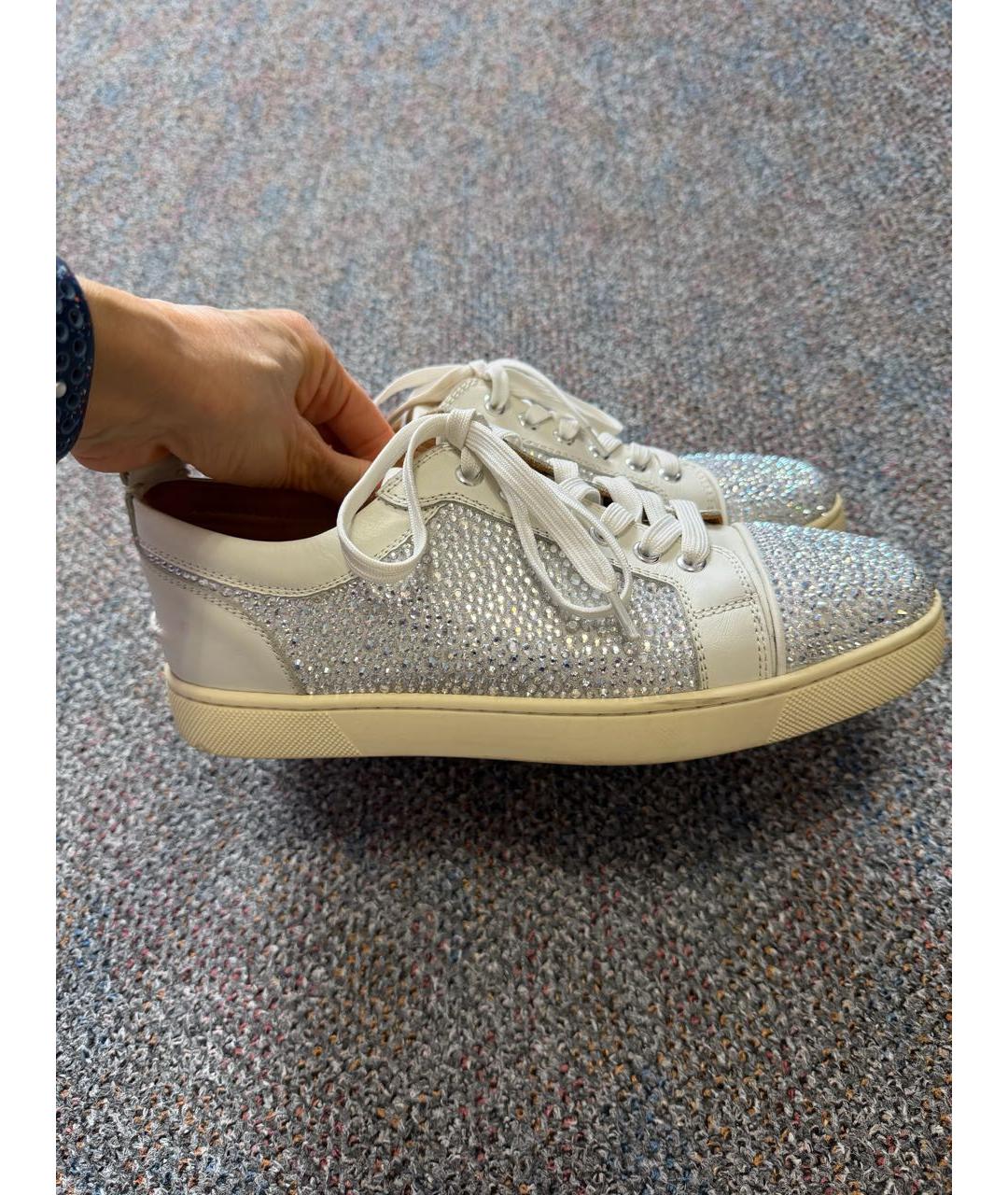 CHRISTIAN LOUBOUTIN Белые кожаные кеды, фото 9