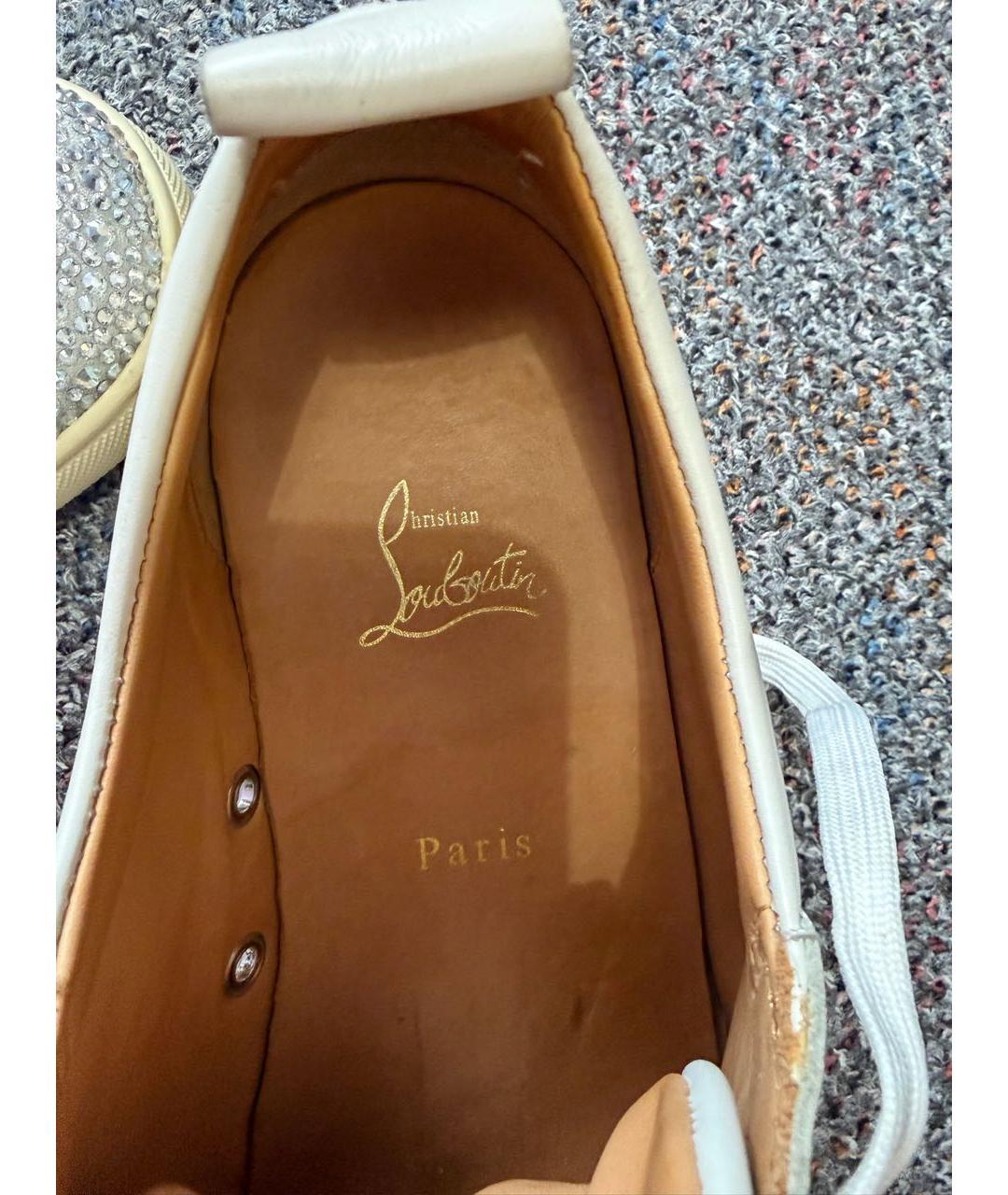 CHRISTIAN LOUBOUTIN Белые кожаные кеды, фото 8