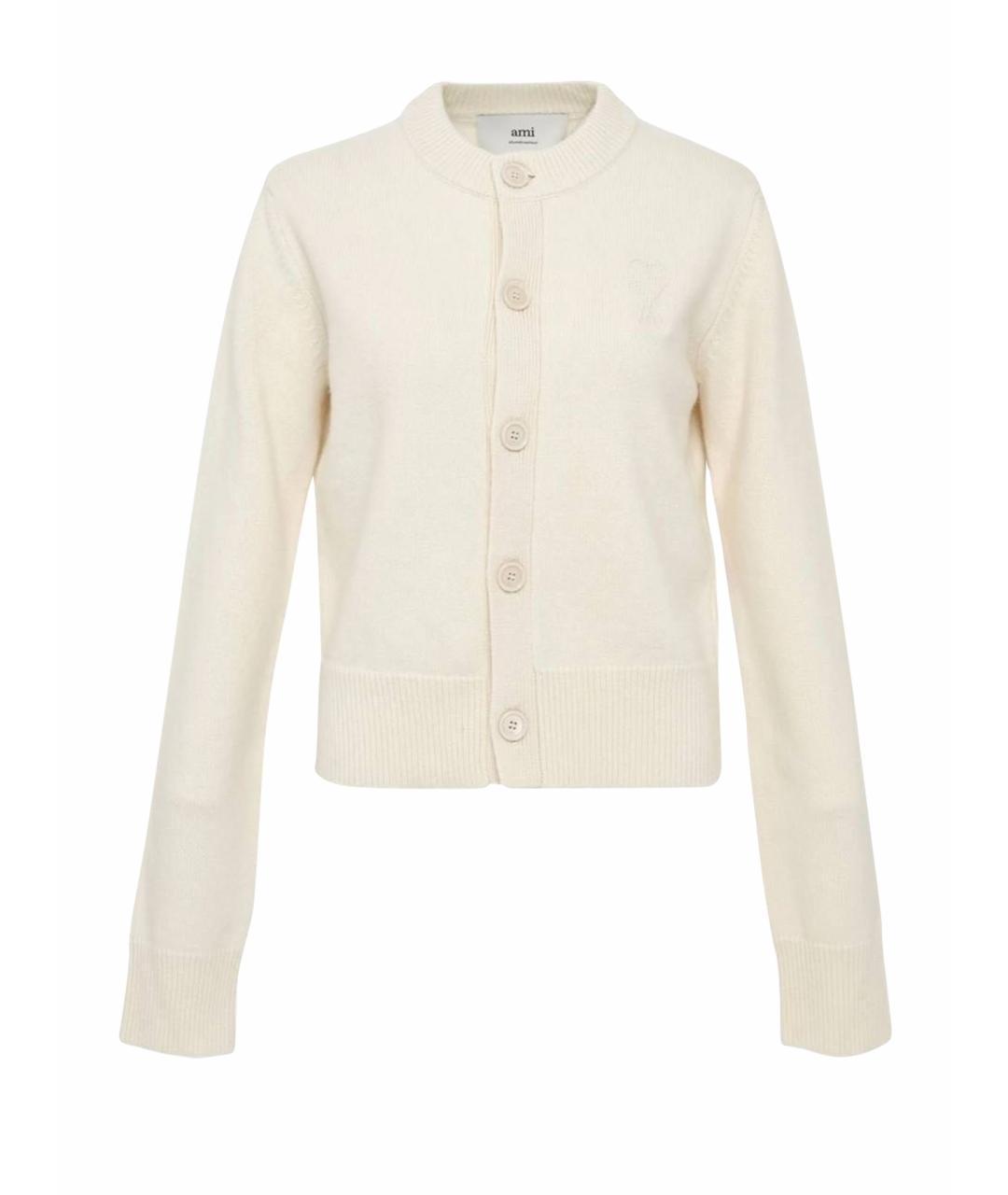 Ami Paris Белый кашемировый кардиган, фото 1