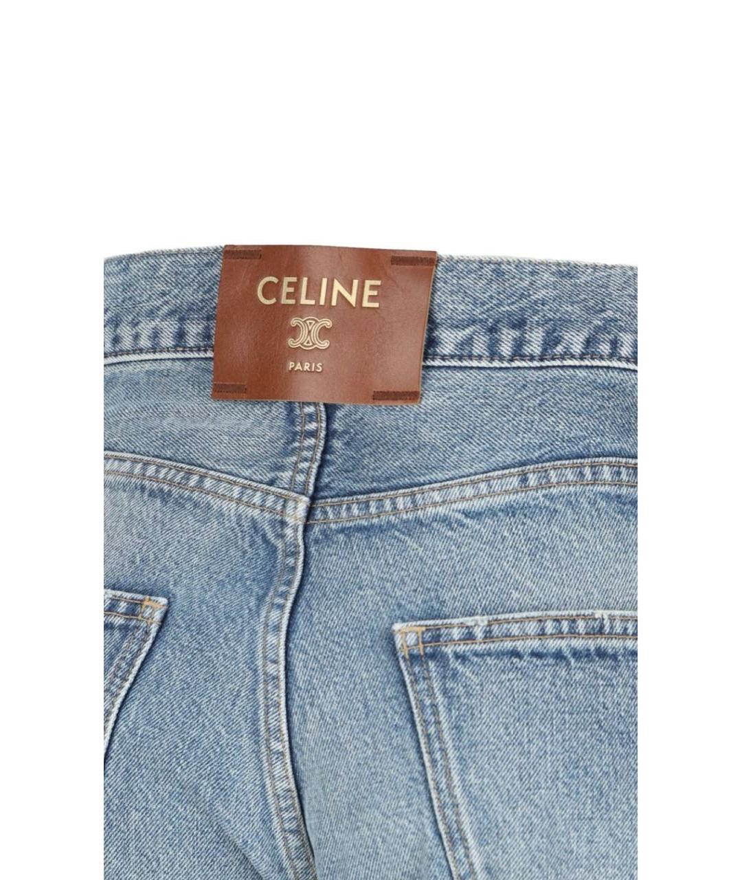CELINE Голубые прямые джинсы, фото 3
