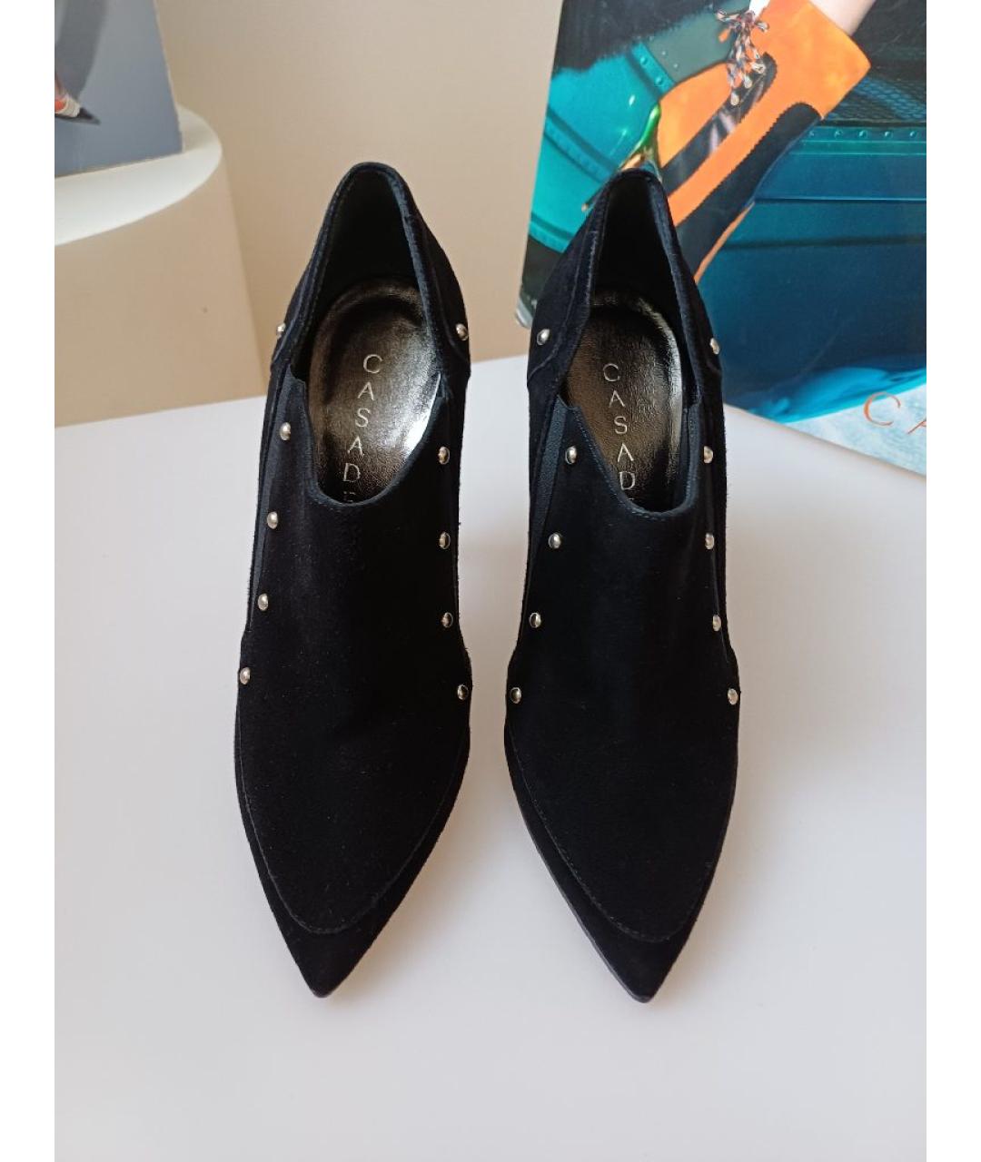 CASADEI Черные замшевые ботильоны, фото 6