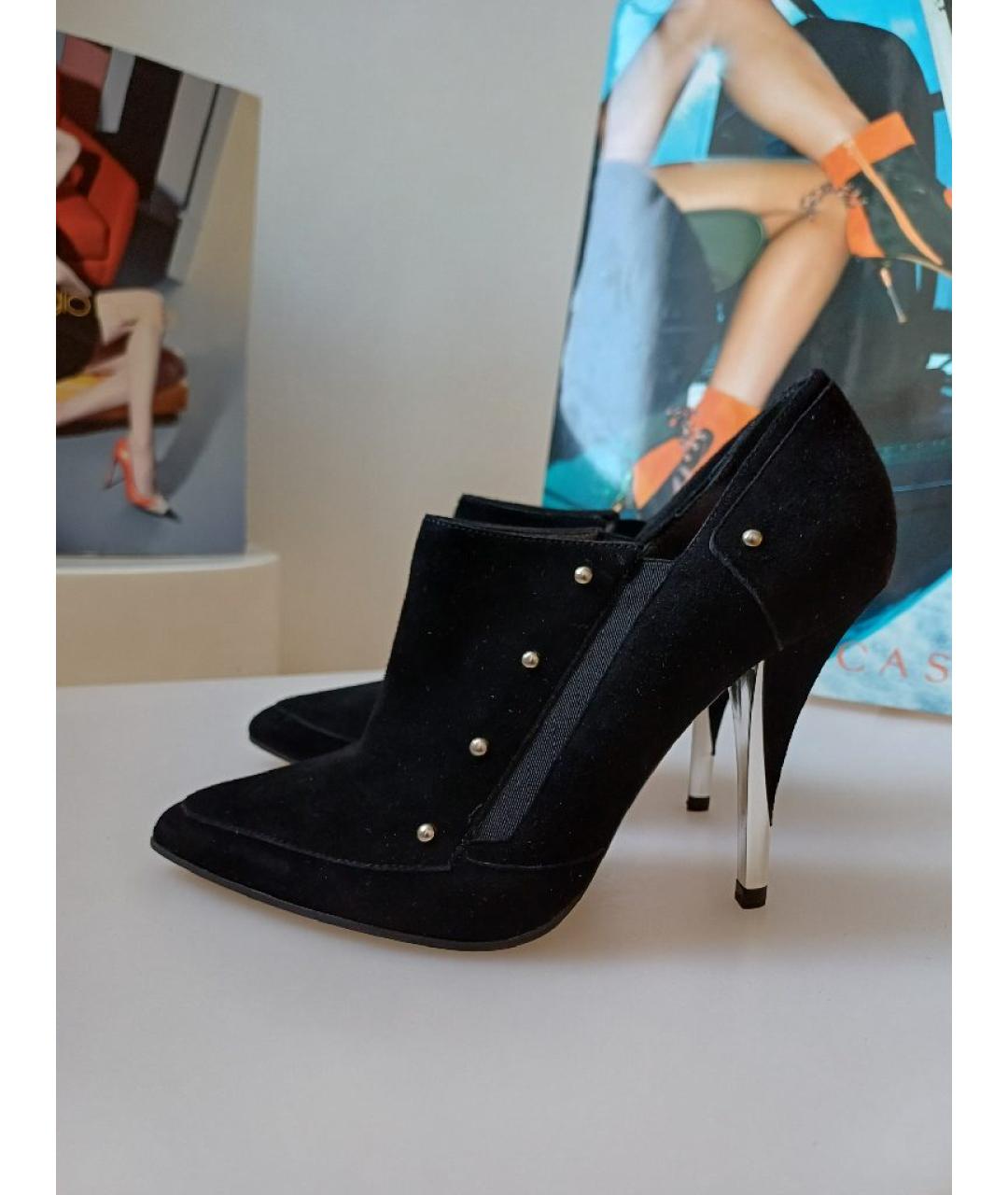 CASADEI Черные замшевые ботильоны, фото 2