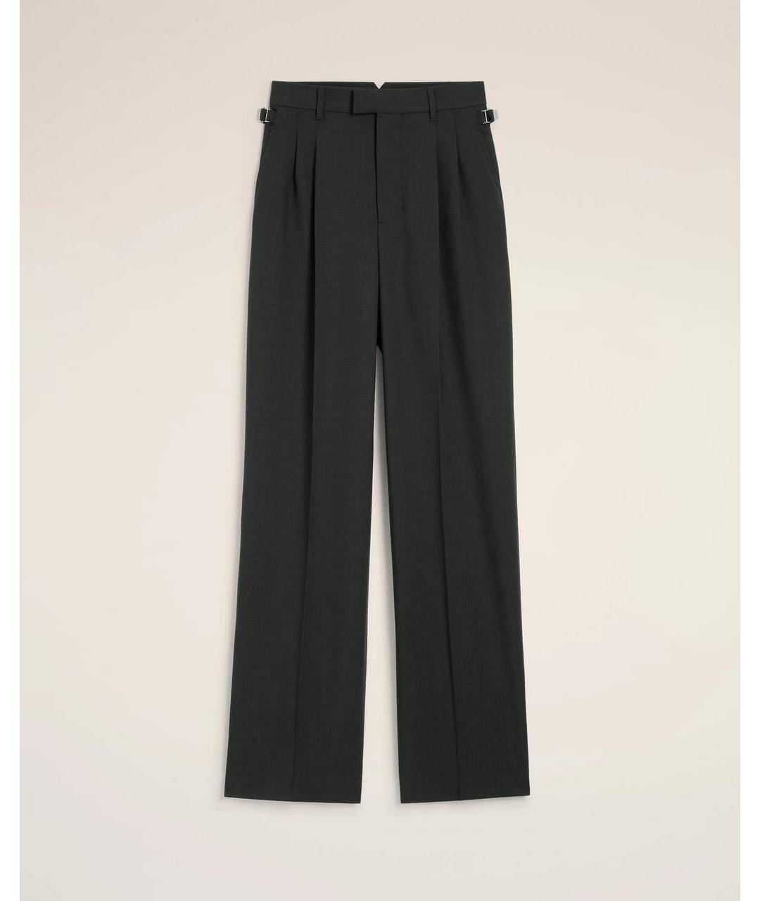 Ami Paris Черные шерстяные брюки широкие, фото 6