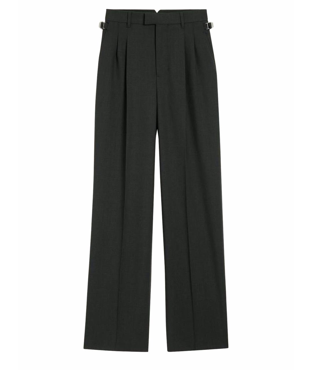 Ami Paris Черные шерстяные брюки широкие, фото 1