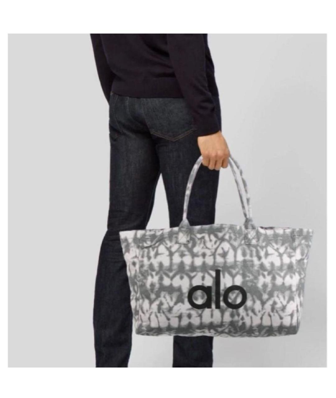 ALO YOGA Серая хлопковая дорожная/спортивная сумка, фото 7