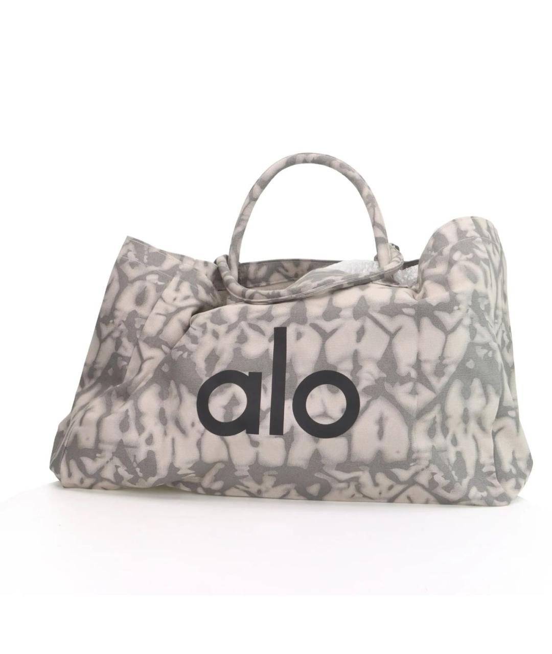 ALO YOGA Серая хлопковая дорожная/спортивная сумка, фото 9