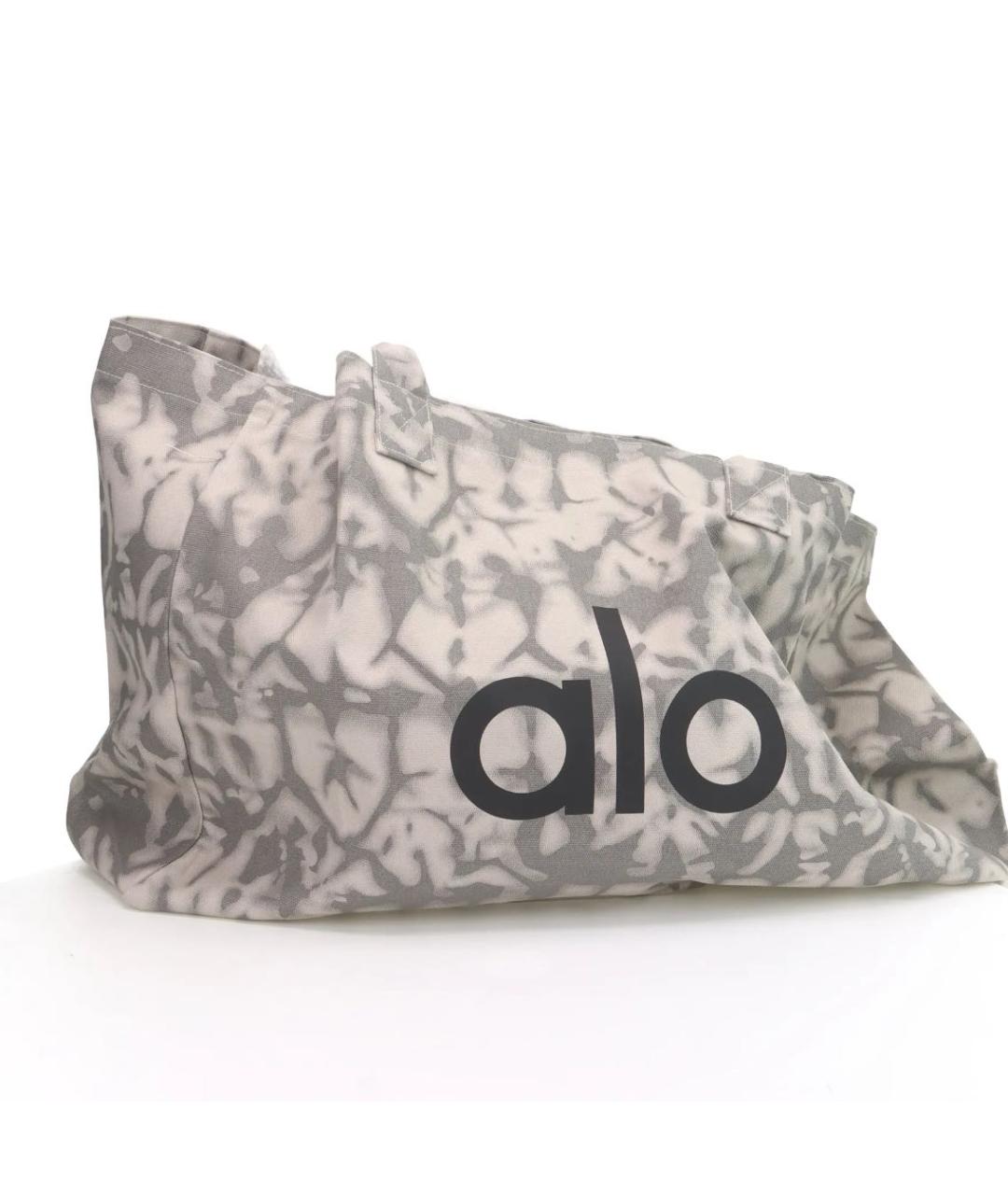 ALO YOGA Серая хлопковая дорожная/спортивная сумка, фото 4