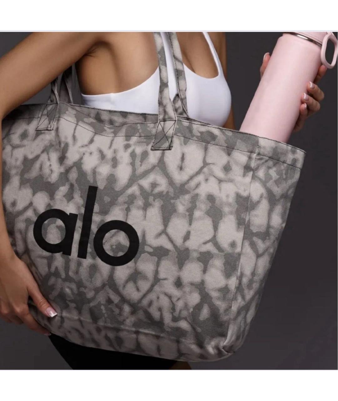 ALO YOGA Серая хлопковая дорожная/спортивная сумка, фото 2