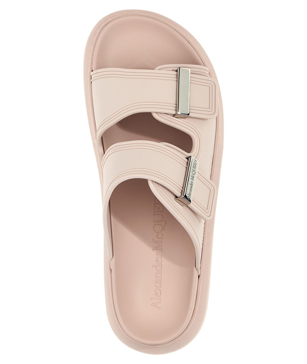 ALEXANDER MCQUEEN Розовые резиновые сандалии, фото 4