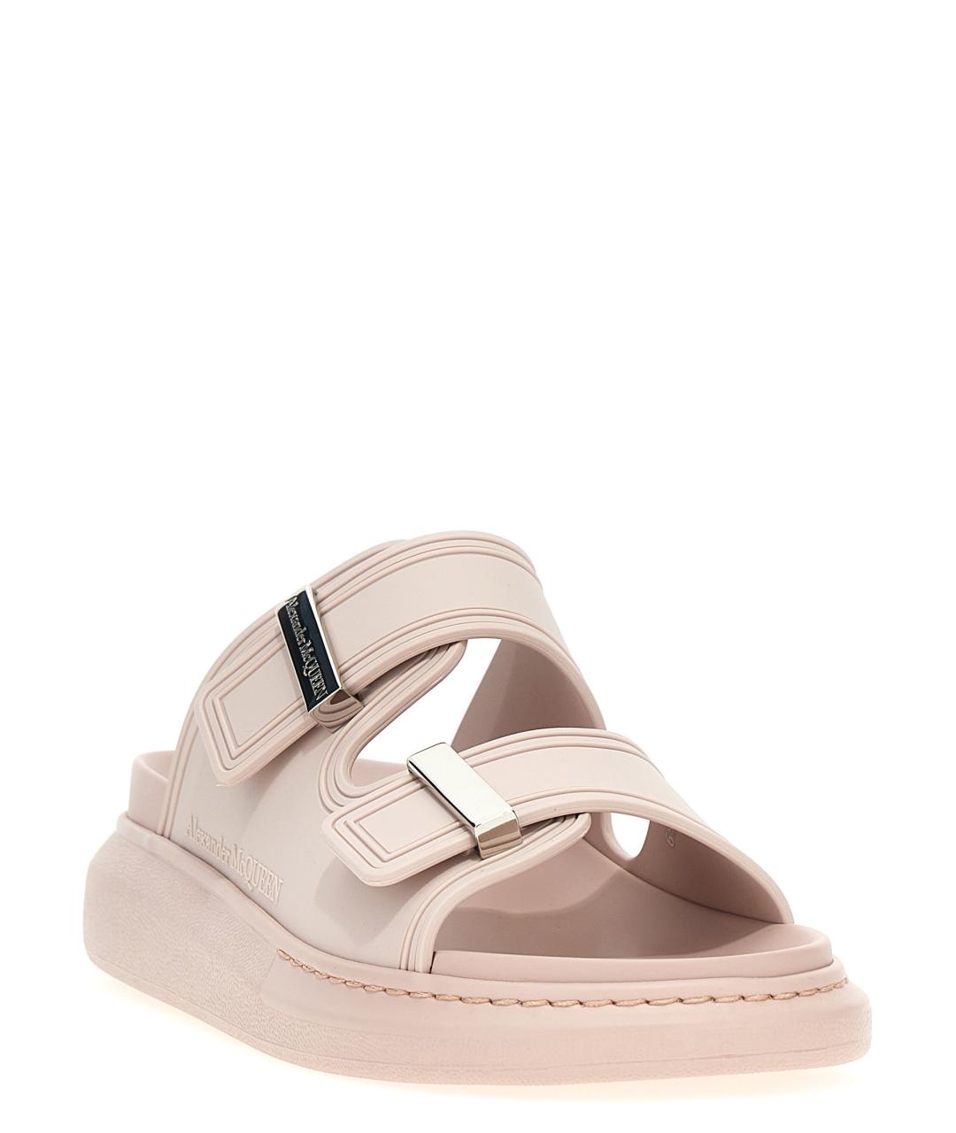 ALEXANDER MCQUEEN Розовые резиновые сандалии, фото 2