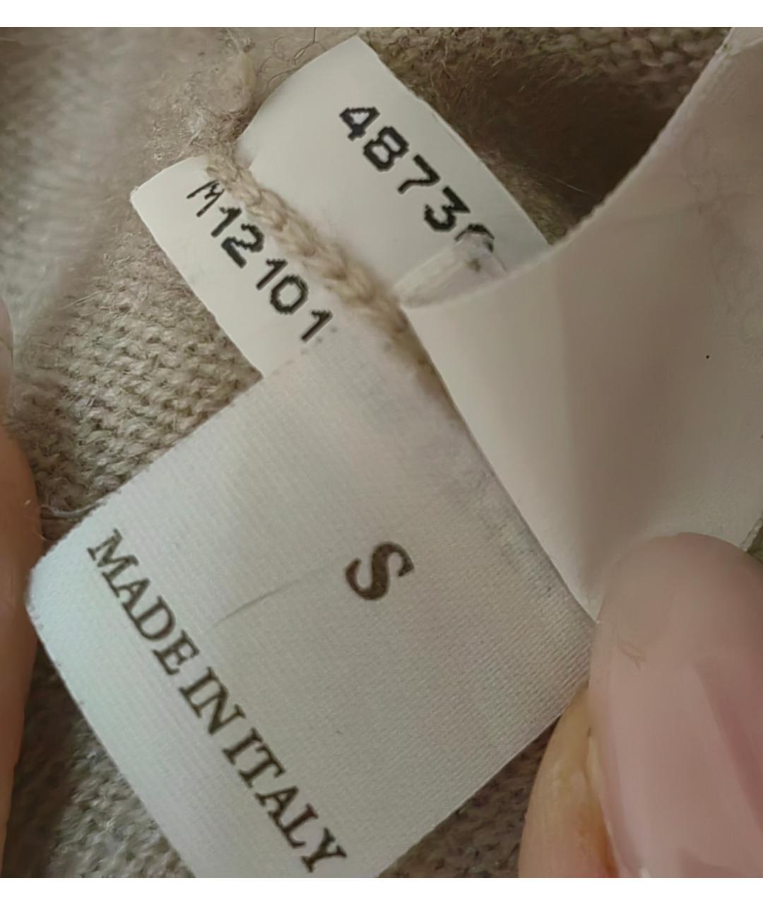 BRUNELLO CUCINELLI Бежевый кашемировый кардиган, фото 6