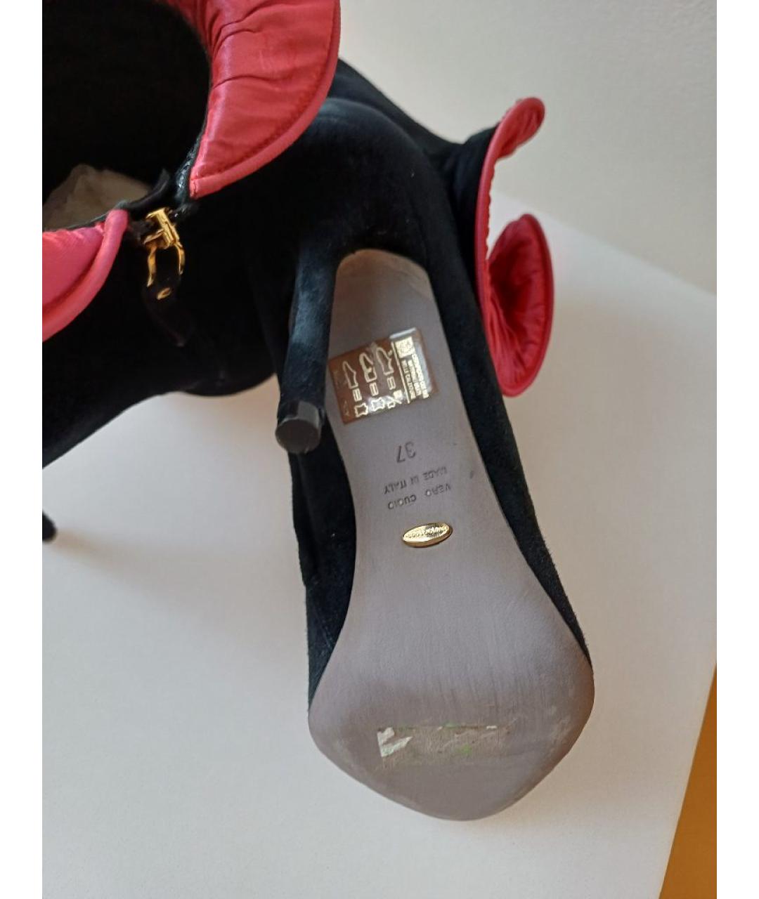 SERGIO ROSSI Черные замшевые ботильоны, фото 8