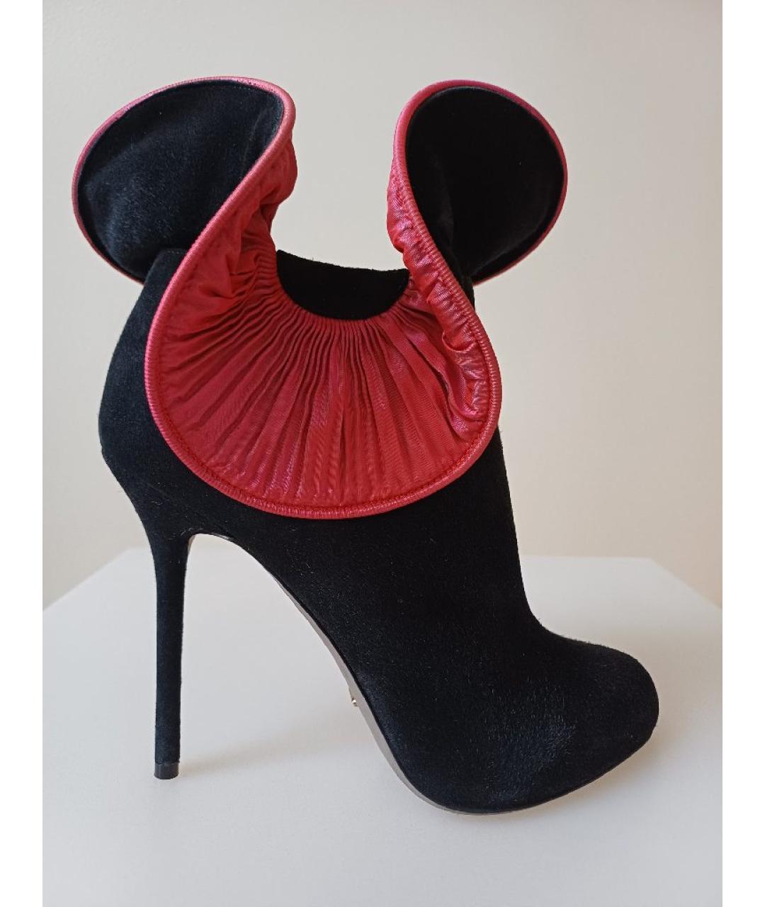SERGIO ROSSI Черные замшевые ботильоны, фото 9
