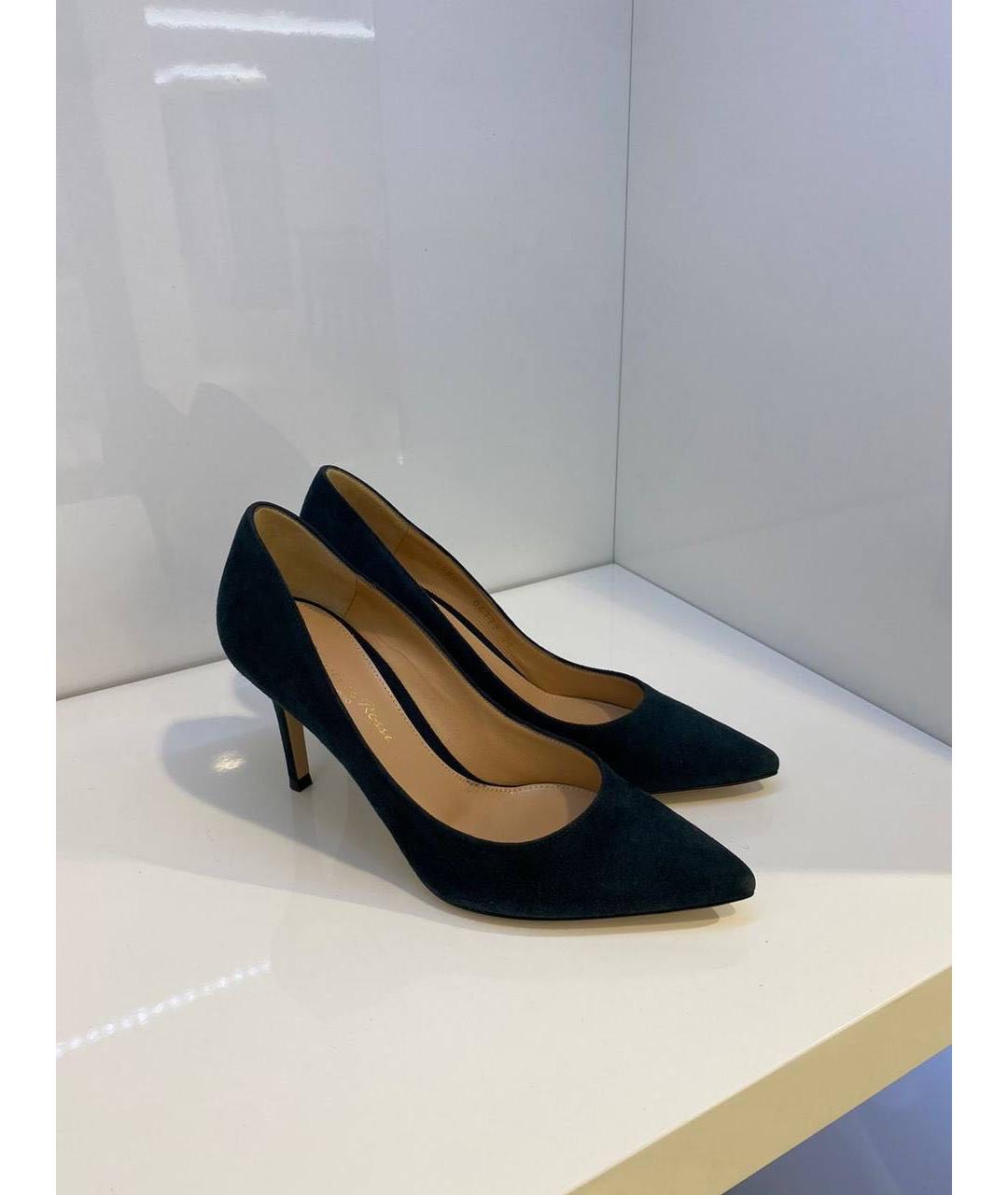 GIANVITO ROSSI Зеленые замшевые туфли, фото 4