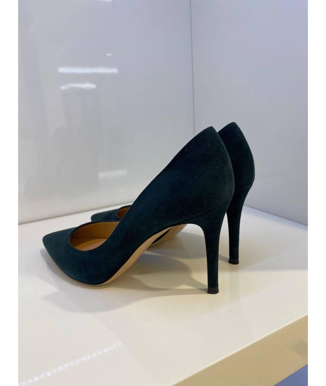 GIANVITO ROSSI Зеленые замшевые туфли, фото 3