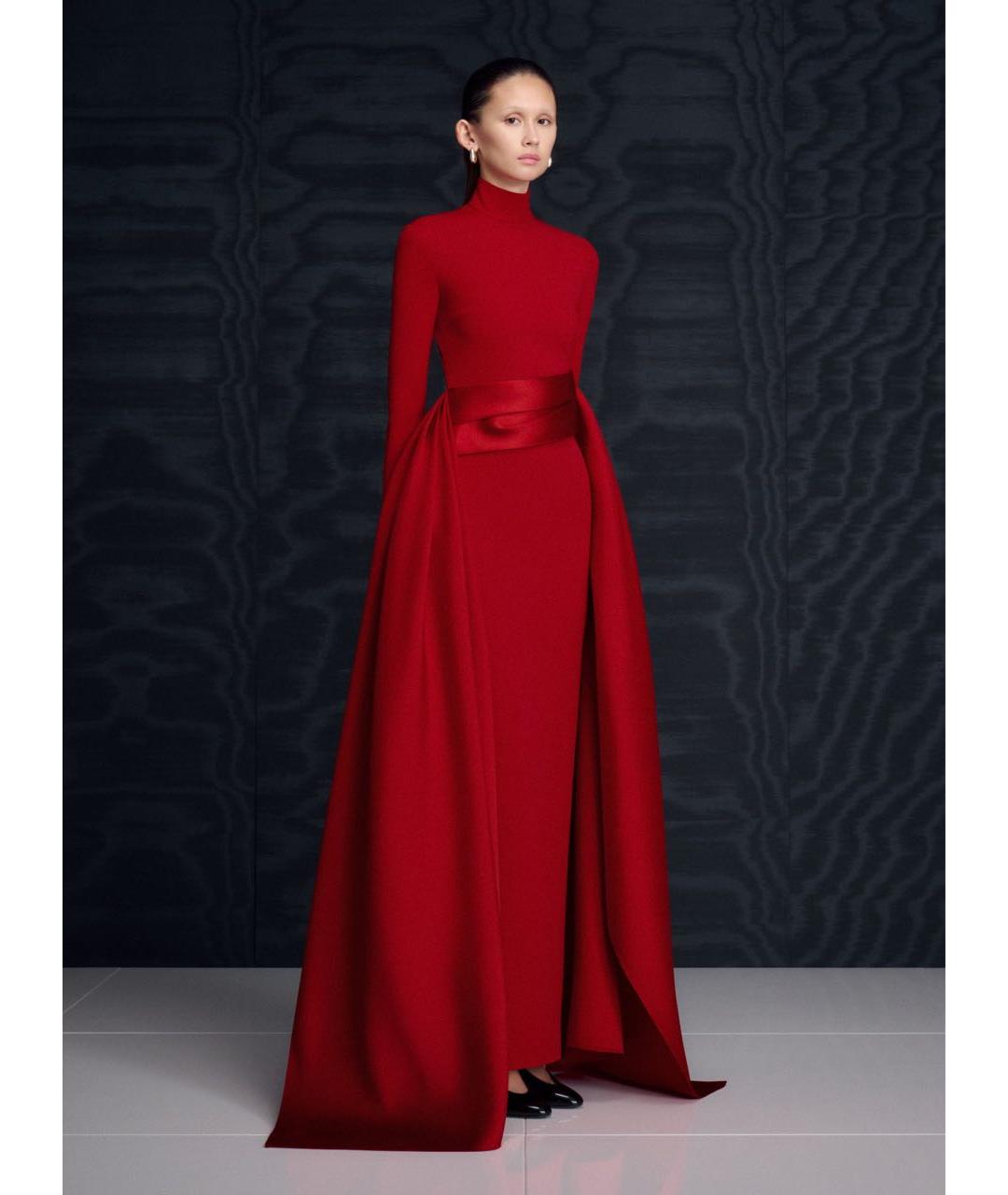 SOLACE LONDON Красное полиэстеровое вечернее платье, фото 2