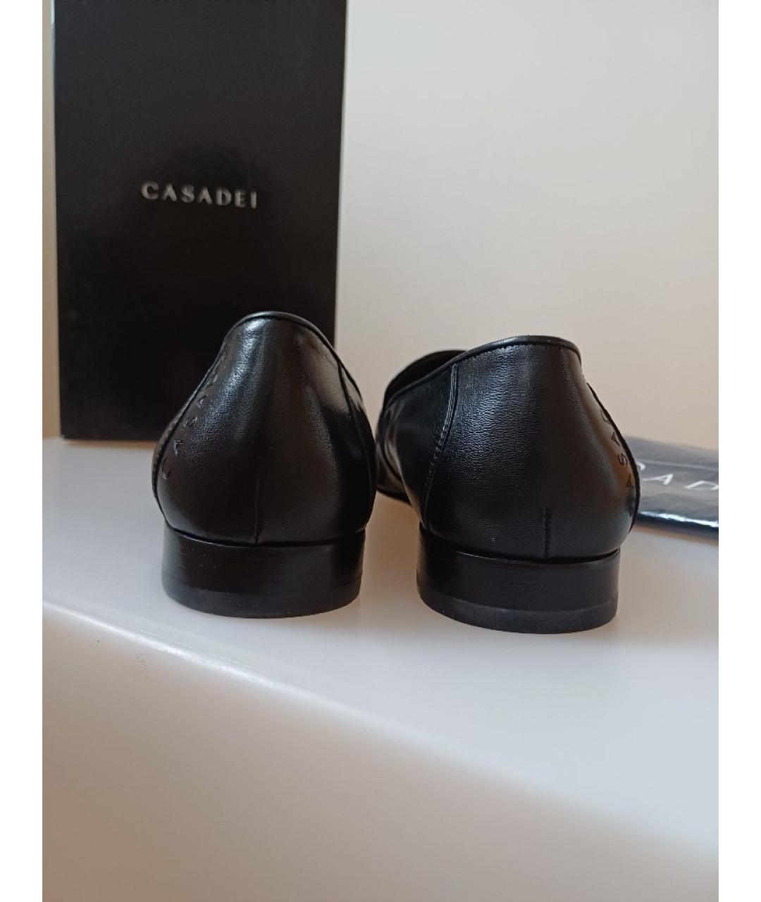 CASADEI Черные кожаные лоферы, фото 6