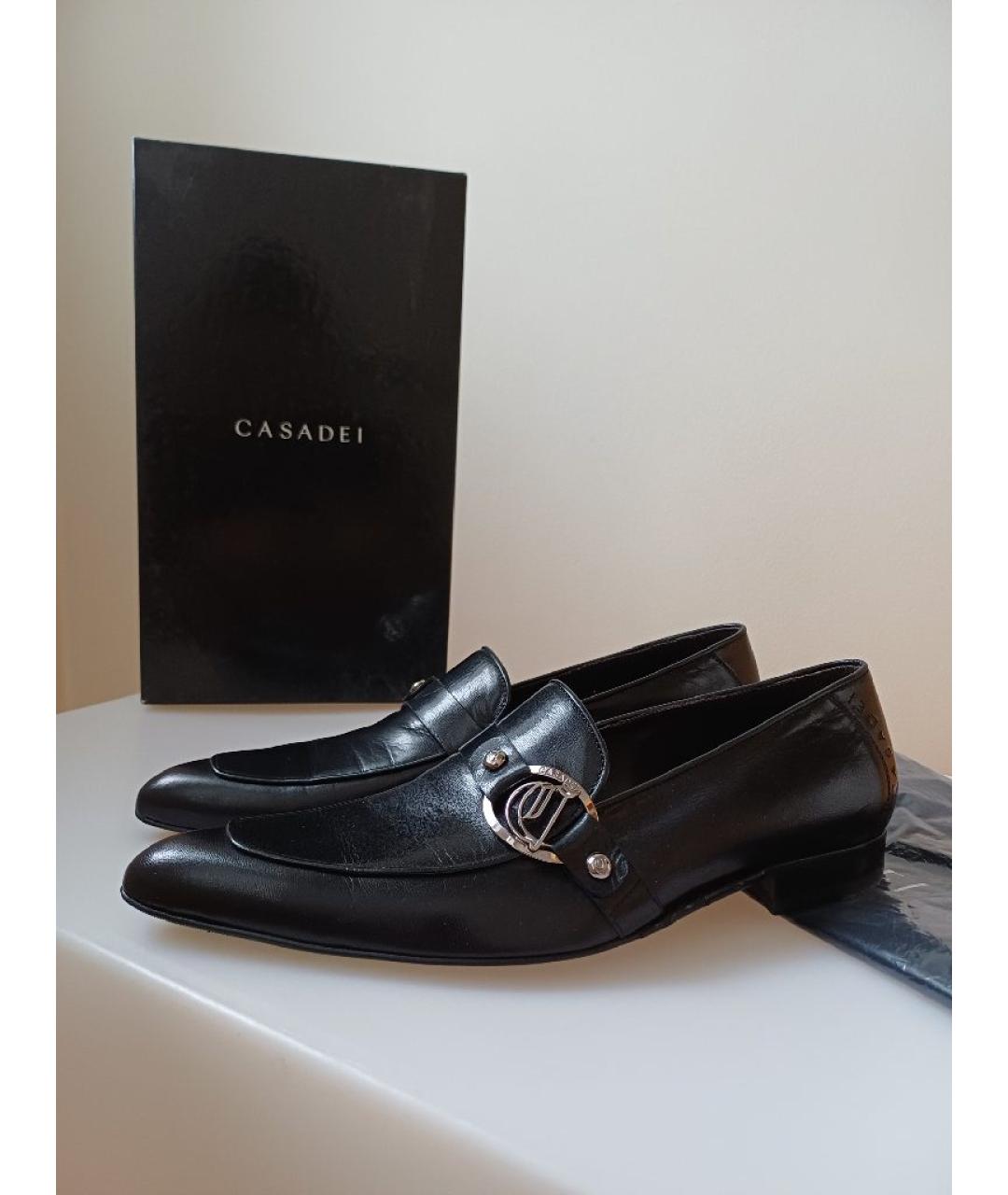 CASADEI Черные кожаные лоферы, фото 3