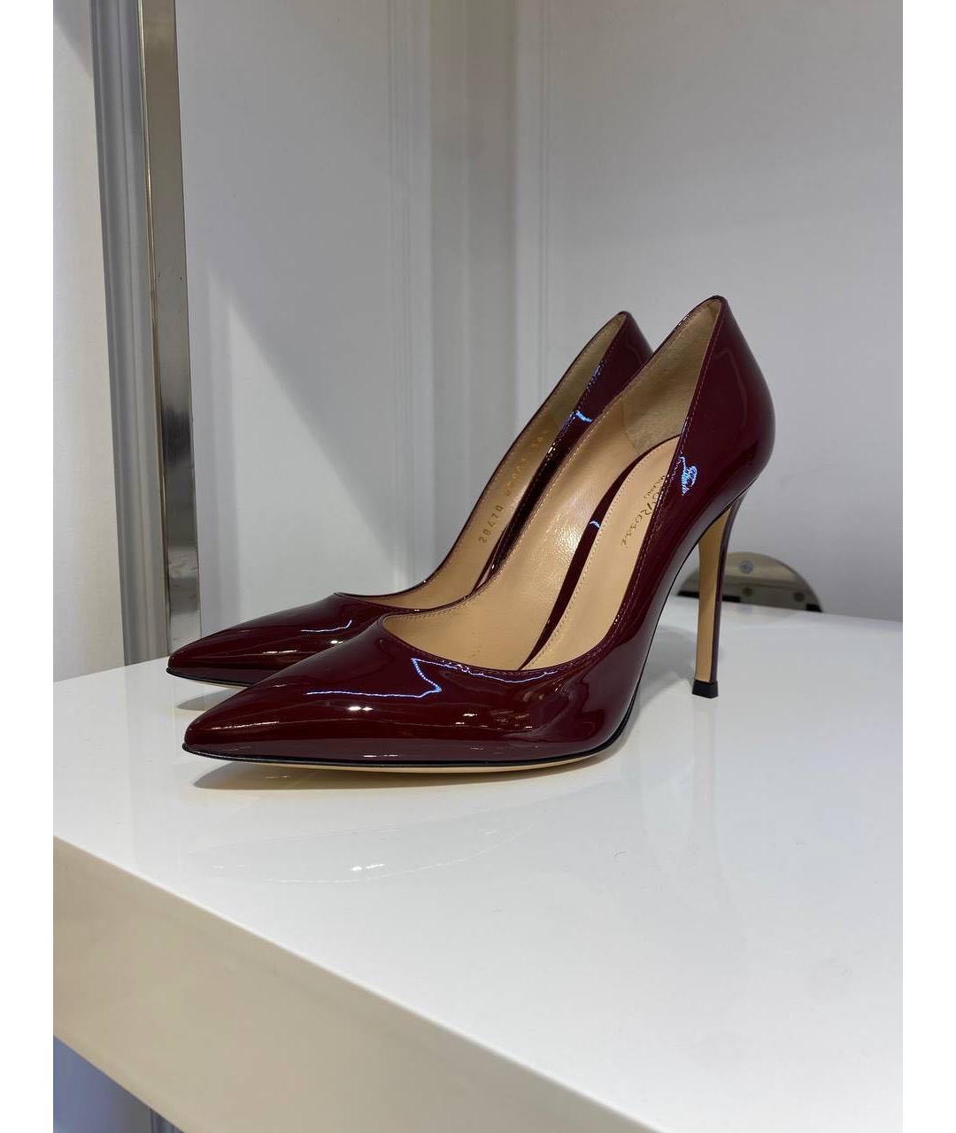 GIANVITO ROSSI Бордовые туфли, фото 4