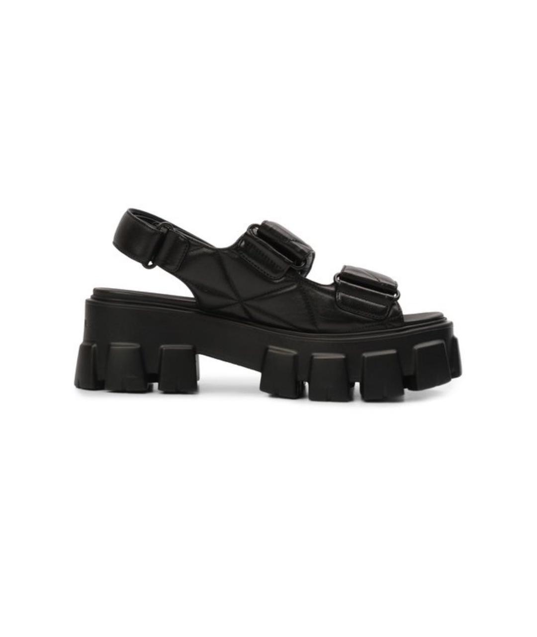 PRADA Черные кожаные сандалии, фото 6