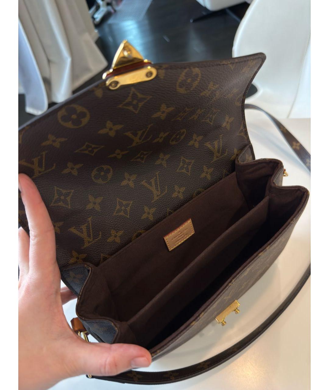 LOUIS VUITTON Коричневая сумка через плечо из искусственной кожи, фото 4