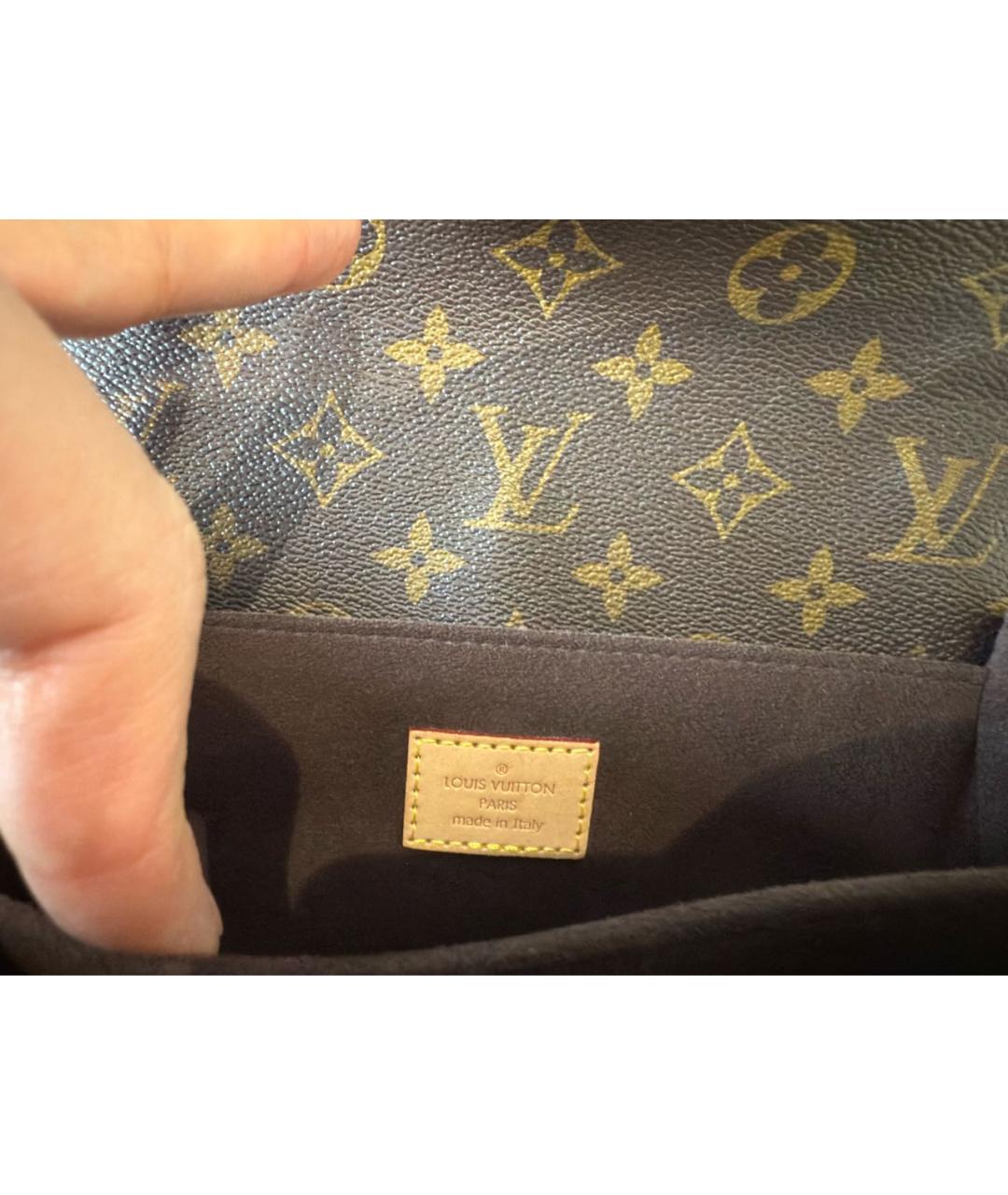 LOUIS VUITTON Коричневая сумка через плечо из искусственной кожи, фото 7