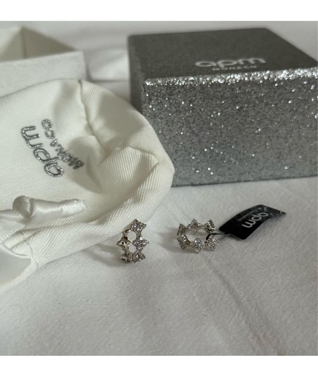 APM Monaco Белые серьги, фото 4