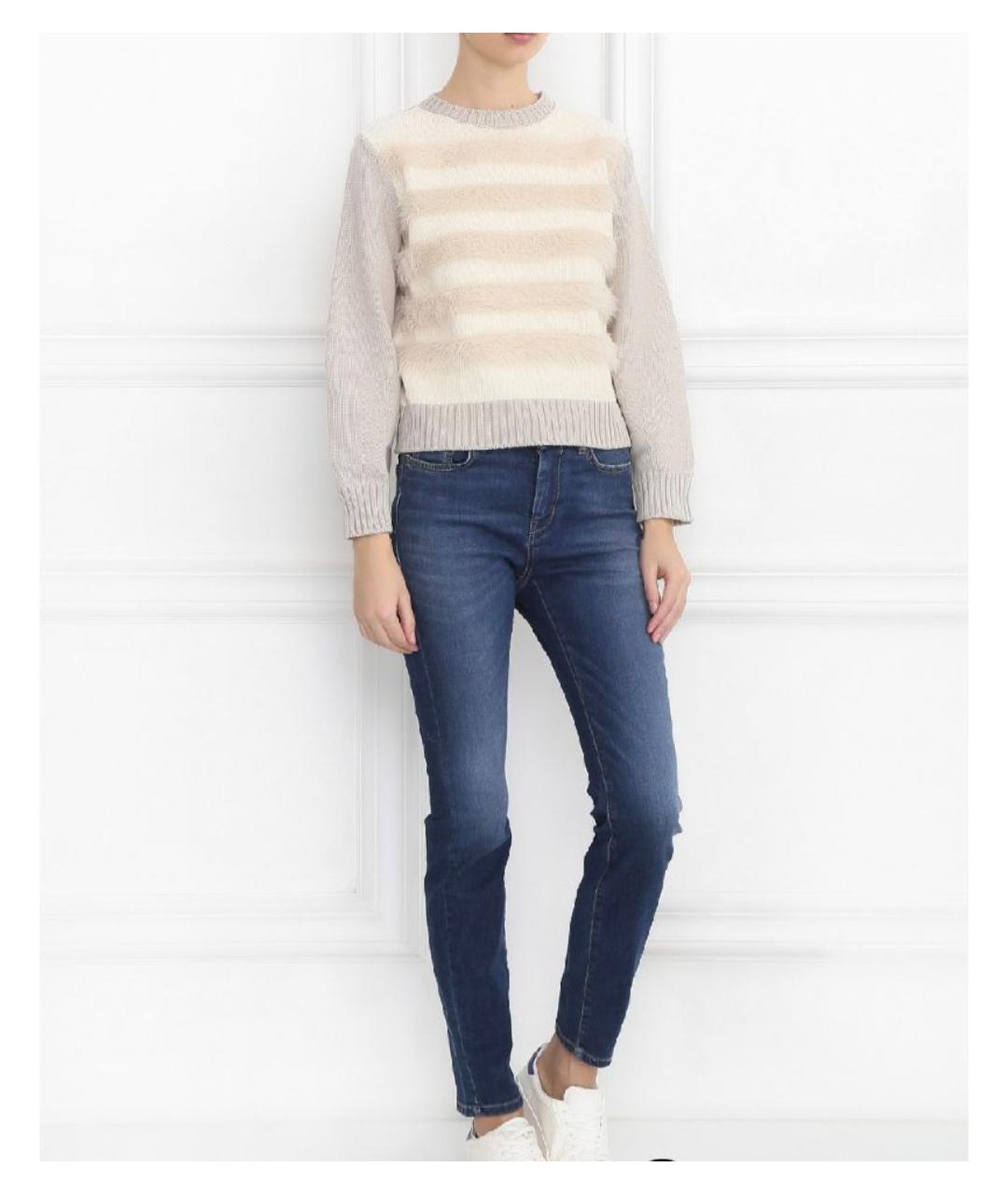 WEEKEND MAX MARA Серый хлопковый джемпер / свитер, фото 6