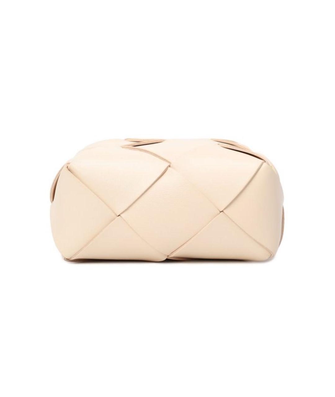 BOTTEGA VENETA Бежевая кожаная сумка через плечо, фото 6