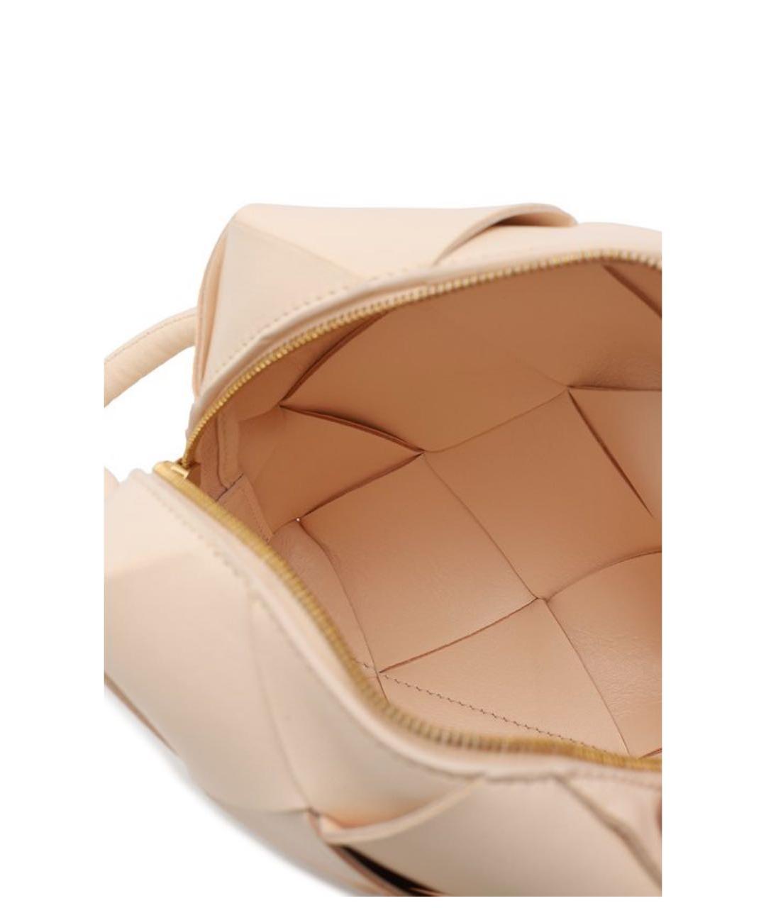 BOTTEGA VENETA Бежевая кожаная сумка через плечо, фото 4