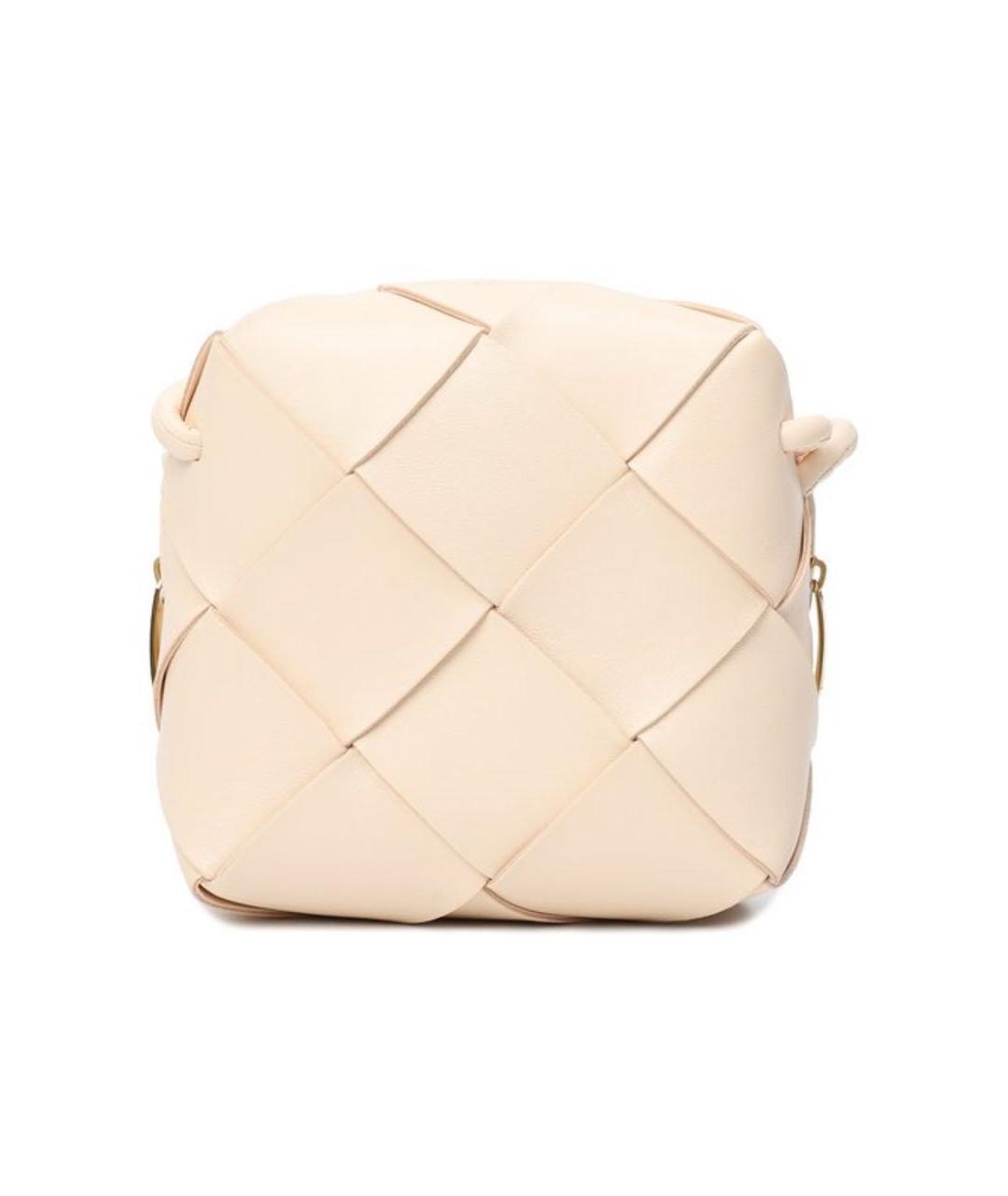 BOTTEGA VENETA Бежевая кожаная сумка через плечо, фото 2