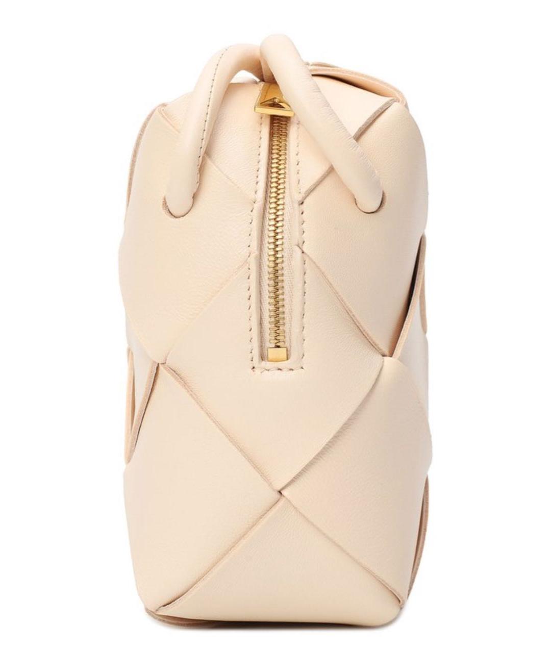 BOTTEGA VENETA Бежевая кожаная сумка через плечо, фото 5