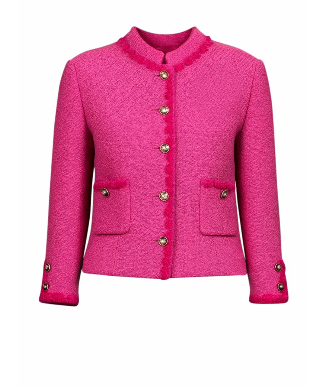 CHANEL Фуксия твидовый жакет/пиджак, фото 1
