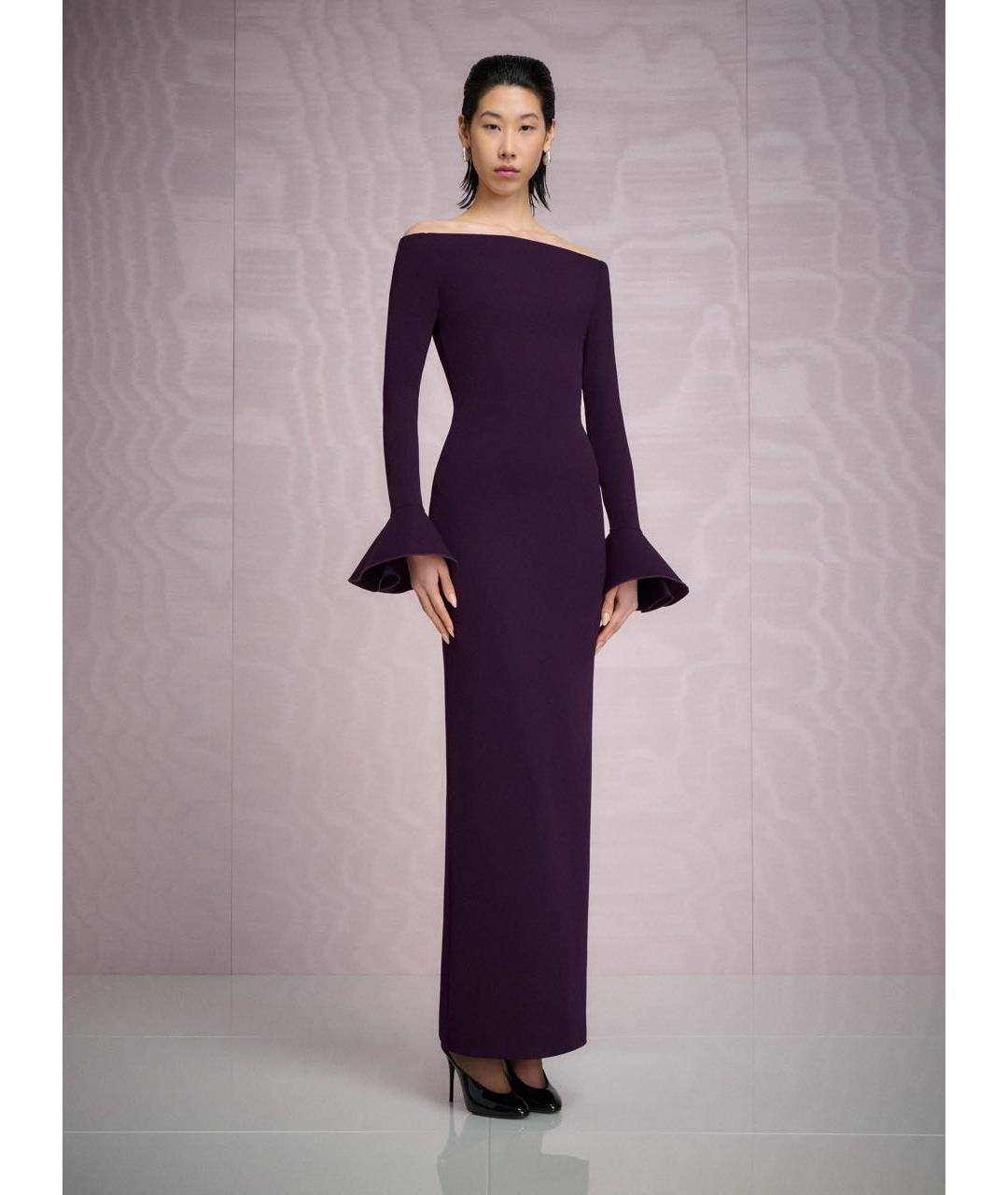 SOLACE LONDON Фиолетовое полиэстеровое вечернее платье, фото 2
