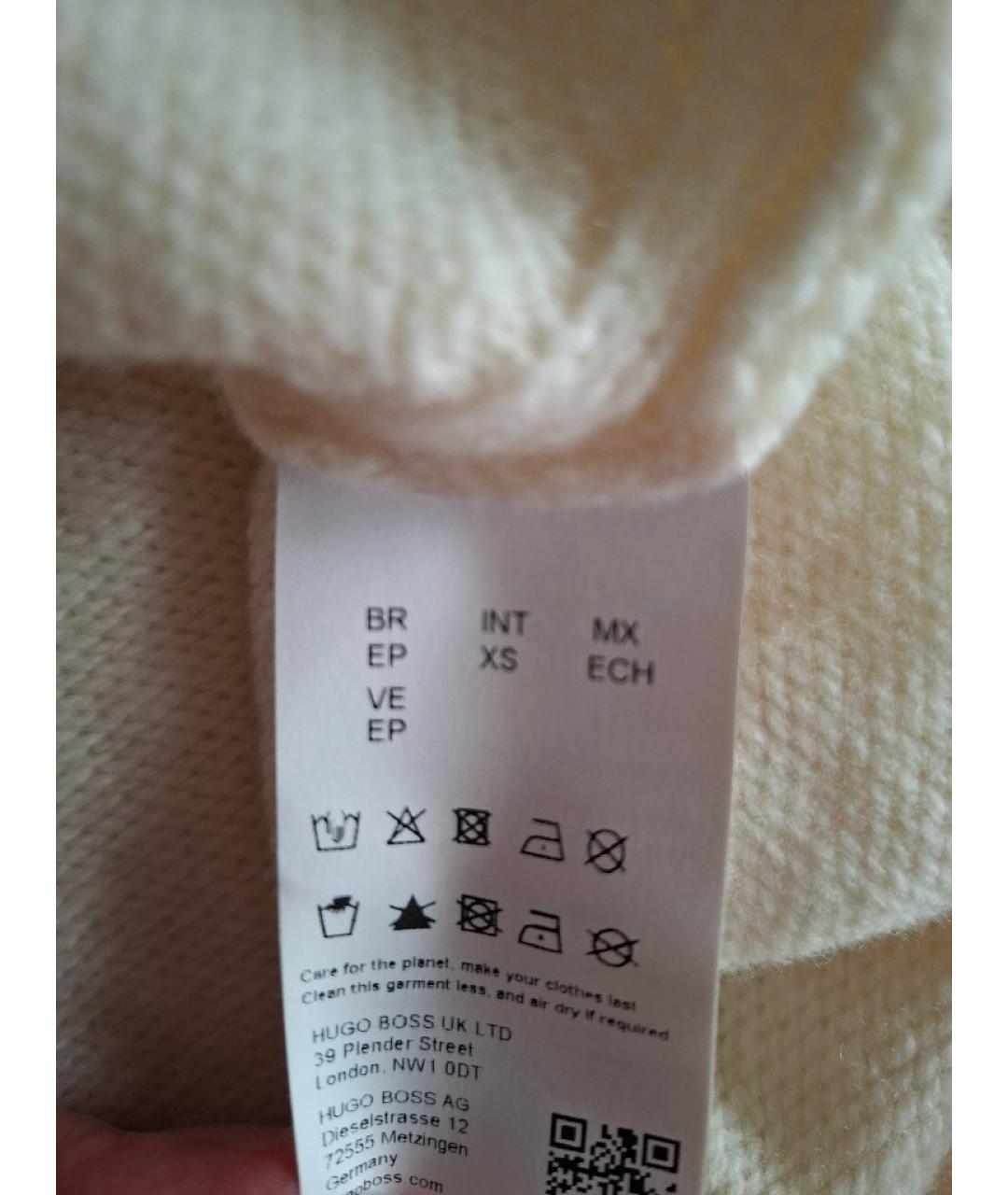 HUGO BOSS Бежевый шерстяной джемпер / свитер, фото 5