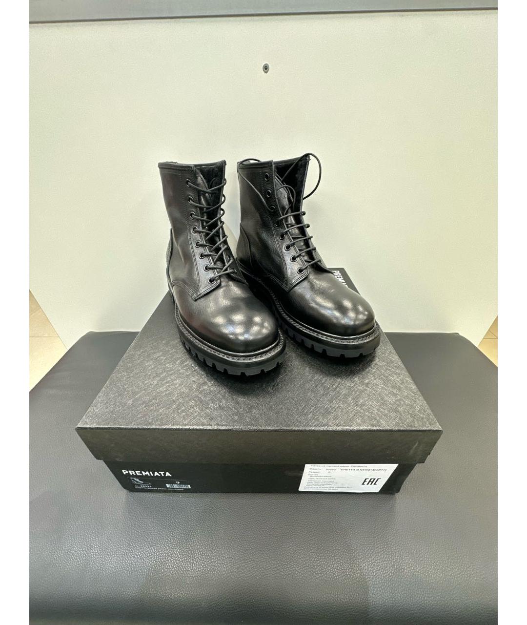 PREMIATA Черные кожаные высокие ботинки, фото 5
